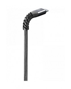 Кабел Cellularline - Tetra Force, USB-A/Micro USB, 0.15 m, черен