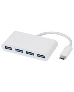 USB хъб Vivanco - 34292, 4 порта, USB-C, бял