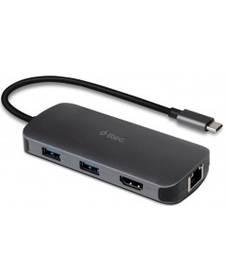 USB хъб ttec - 8 в 1 Multiport, 8 порта, USB-C, черен