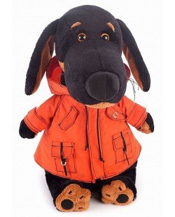 Плюшена играчка Budi Basa - Кученце Ваксон, с противовятърно яке, 25 cm