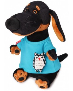 Плюшена играчка Budi Basa - Кученце Ваксон, с тениска, 29 cm
