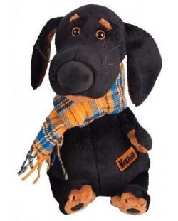 Плюшена играчка Budi Basa - Кученце Ваксон, с шал, 25 cm