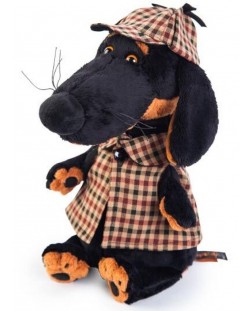 Плюшена играчка Budi Basa - Кученце Ваксон, с детективски костюм, 29 cm