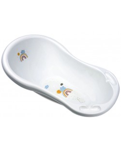 Вана с отвор за оттичане Lorelli - Rainbow, 84 cm, White