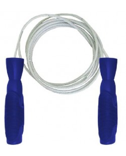 Въже за скачане Maxima - 2.6 m, стоманено, синьо