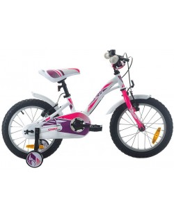 Детски велосипед SPRINT - Alice, 18", 210 mm, бял/розов