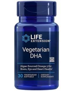 Vegetarian Sourced DHA, 30 софтгел капсули, Life Extension