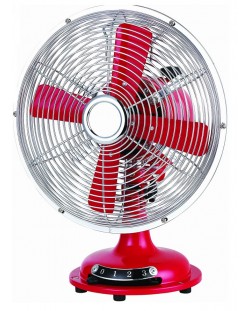 Вентилатор Rohnson - R-866, 3 скорости, 30 cm, червен