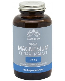 Vegan Magnesium Citrat Malat, 120 капсули, Mattisson Healthstyle