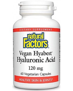 Vegan Hyabest Hyaluronic Acid, 120 mg, 60 капсули, Natural Factors