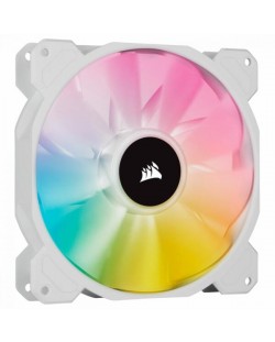 Вентилатор Corsair - SP140 RGB ELITE, 140 mm, бял