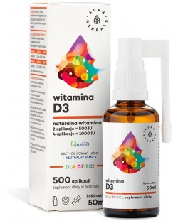 Витамин D3 Орален спрей за деца и възрастни, 50 ml, Aura Herbals