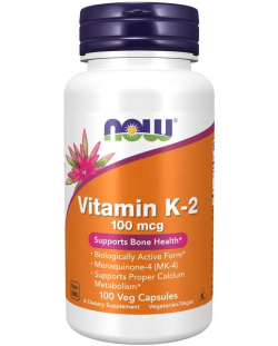 Vitamin K-2, 100 mcg, 100 капсули, Now