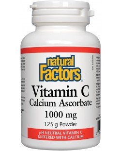 Vitamin C Calcium Ascorbate, 1000 mg, 125 g, Natural Factors