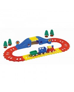ЖП линия с мост за влакче Viking Toys, 21 елемента