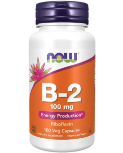 Vitamin B-2, 100 mg, 100 капсули, Now