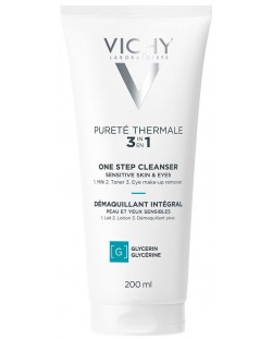 Vichy Pureté Thermale Интегрално почистващо мляко 3 в 1, 200 ml