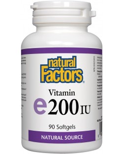 Vitamin E, 200 IU, 90 капсули, Natural Factors