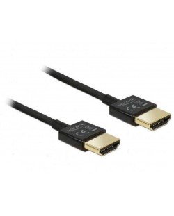 Видео кабел Delock - 85117, High Speed, HDMI-A/HDMI-A, 0.25 m, черен