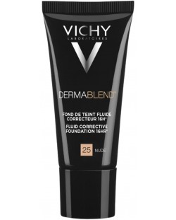 Vichy Dermablend Коригиращ фон дьо тен флуид, №25 Nude, SPF35, 30 ml