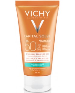 Vichy Capital Soleil Матиращ флуид за лице Dry Touch, SPF50, 50 ml