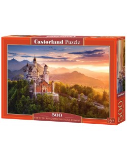 Пъзел Castorland от 500 части - Гледка към замъка Нойшванщайн, Германия