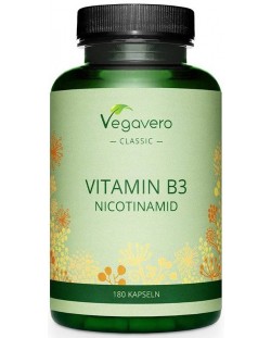 Vitamin B3 Nicotinamid, 180 капсули, Vegavero