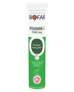 Vitamine C, 1000 mg, 20 ефервесцентни таблетки, Biofar