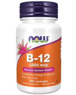 Vitamin B-12, 1000 mcg, 100 таблетки, Now