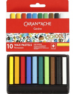 Восъчни пастели Caran d'Ache School - 10 цвята
