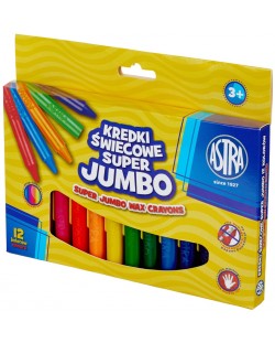 Восъчни пастели Astra Super Jumbo - 12 цвята