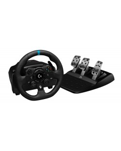 Волан с педали Logitech - G923, Xbox/PC, черен