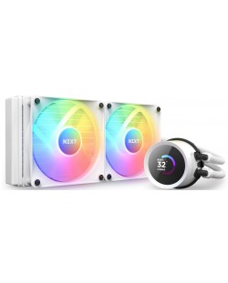 Воден охладител NZXT - Kraken RGB, 2x120 mm, бял