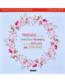 Wall Calendar 2018: Words of Love & Friendship