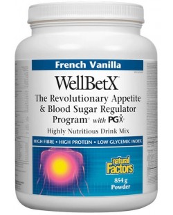 WellBetX The Revolutionary Appetite Blood Sugar Regulator, ванилия, 854 g, Natural Factors