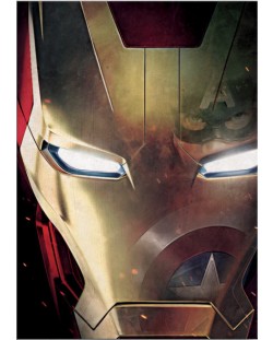 Метален постер Displate - Marvel: Civil War Divided We Fall - Iron Man