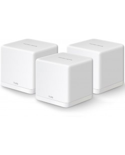 Wi-fi система Mercusys - Halo H30G, 1.3Gbps, 3 модула, бяла