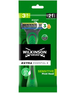 Wilkinson Sword Самобръсначки Extra3 Essential Sensitive, 3 броя