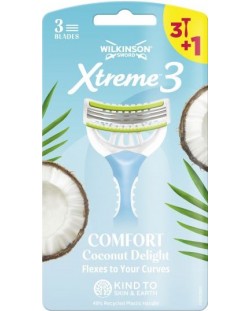 Wilkinson Sword Xtreme3 Дамска самобръсначка Coconut, 3 + 1 броя