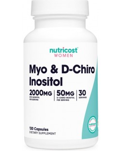 Women Myo & D-Chiro Inositol, 120 капсули, Nutricost