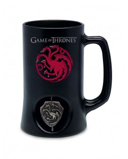 Халба Game of Thrones - 3D Rotating Logo Targaryen (Black)
