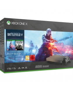 Xbox One X Gold Rush Special Edition Battlefield V Deluxe Bundle