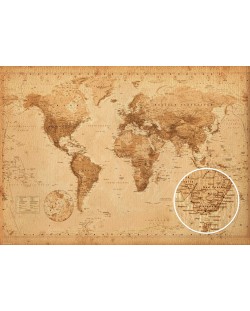 XL плакат GB eye Educational: World Map - Antique Style