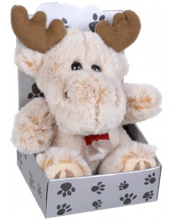 Плюшена играчка Morgenroth Plusch – Бежов лос в кутия, 12 cm