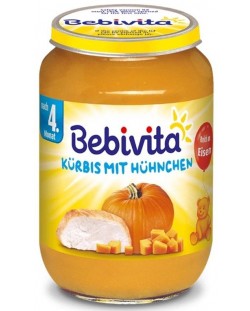 Ястие Bebivita - Тиква, пилешко и ябълка, 190 g