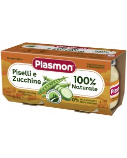 Ястие Plasmon - Грах с тиквички, 2 х 80 g