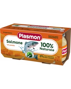 Ястие Plasmon - Сьомга със зеленчуци, 2 х 80 g