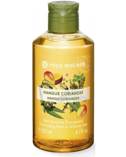 Yves Rocher Plaisirs Nature Душ гел, манго и кориандър, 200 ml