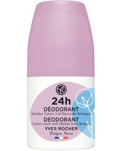 Yves Rocher Bain Nature Рол-он дезодорант 24H, памук, 50 ml