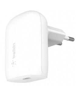Зарядно устройство Belkin - Boostcharger, USB-C, 30W, бяло